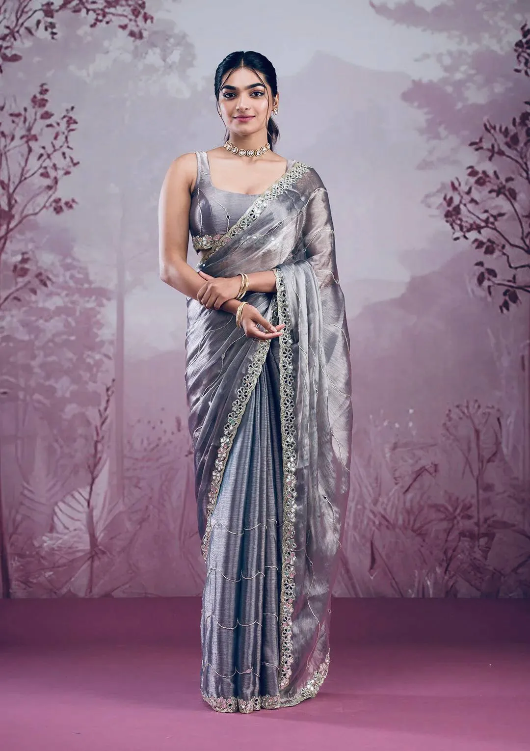 Party wear saree - Image 5 in Surat